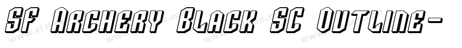 SF Archery Black SC Outline字体转换